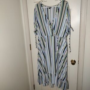 Torrid Striped V-Neck Dress